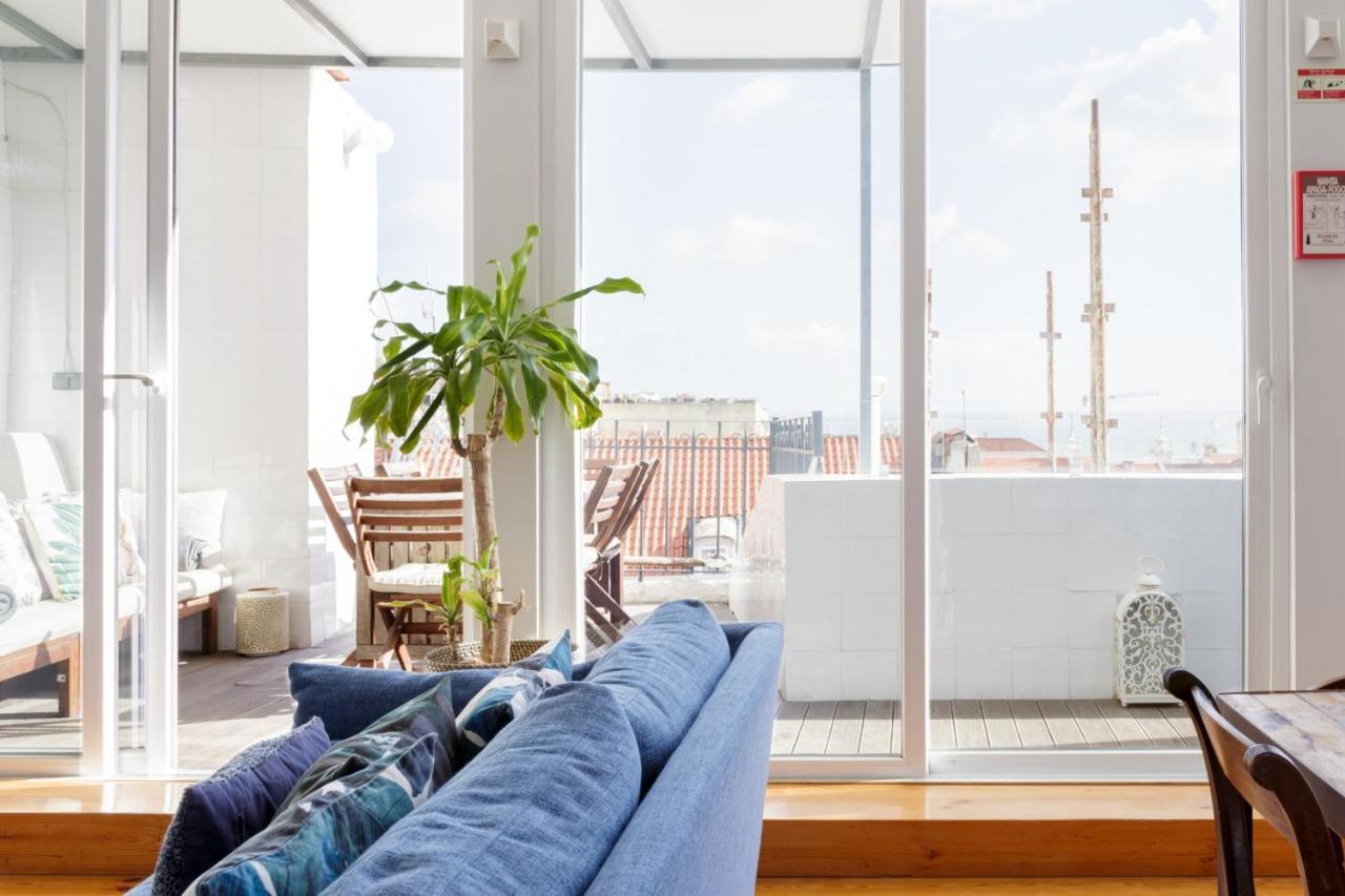 ליסבון Amazing Rooftop Terrace With River And Historic City View 4 Bedrooms 4 Bathrooms Ac 19Th Century Building Chiado מראה חיצוני תמונה