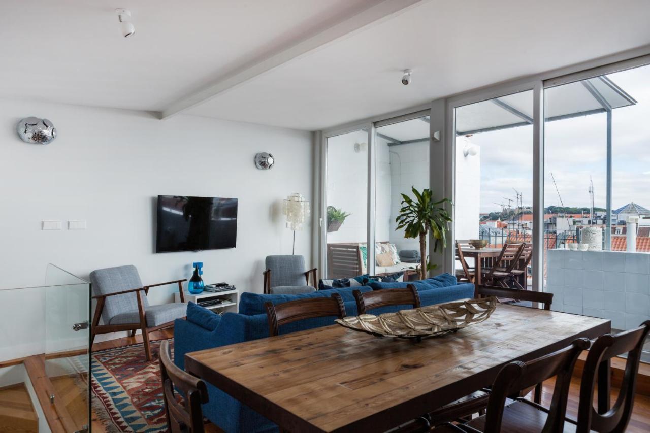 ליסבון Amazing Rooftop Terrace With River And Historic City View 4 Bedrooms 4 Bathrooms Ac 19Th Century Building Chiado מראה חיצוני תמונה