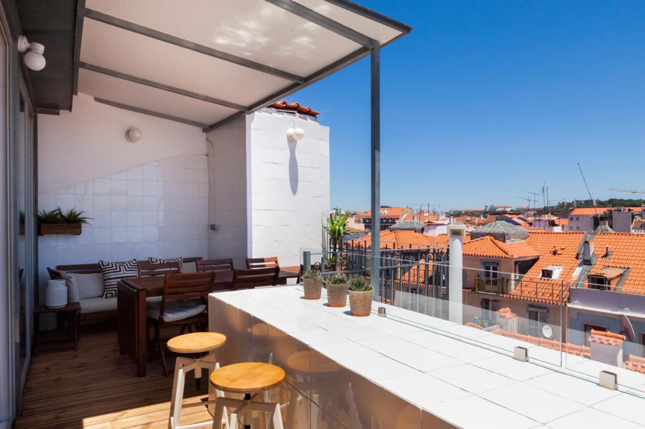 ליסבון Amazing Rooftop Terrace With River And Historic City View 4 Bedrooms 4 Bathrooms Ac 19Th Century Building Chiado מראה חיצוני תמונה